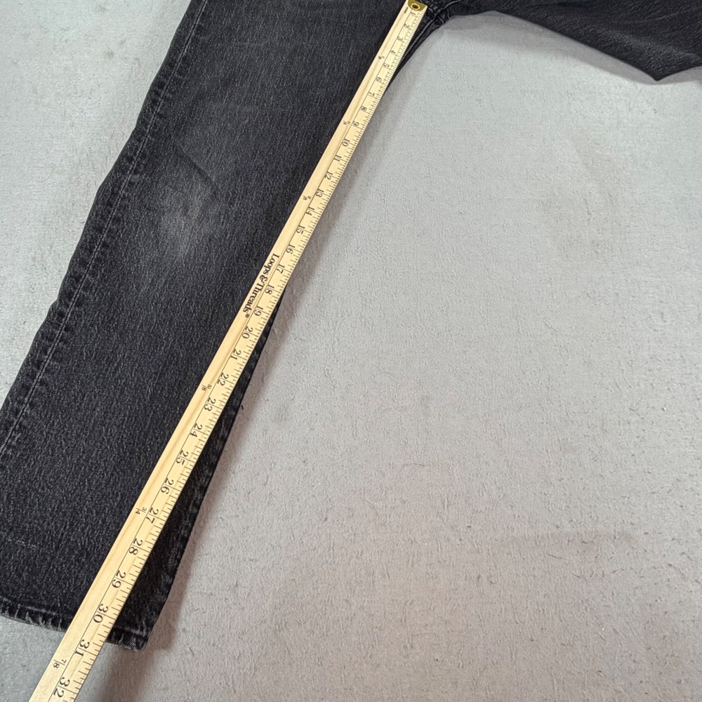Levi's 501 '93 Straight Jeans Mens 32x32 Washed Black Button Fly Denim - Picture 10 of 12